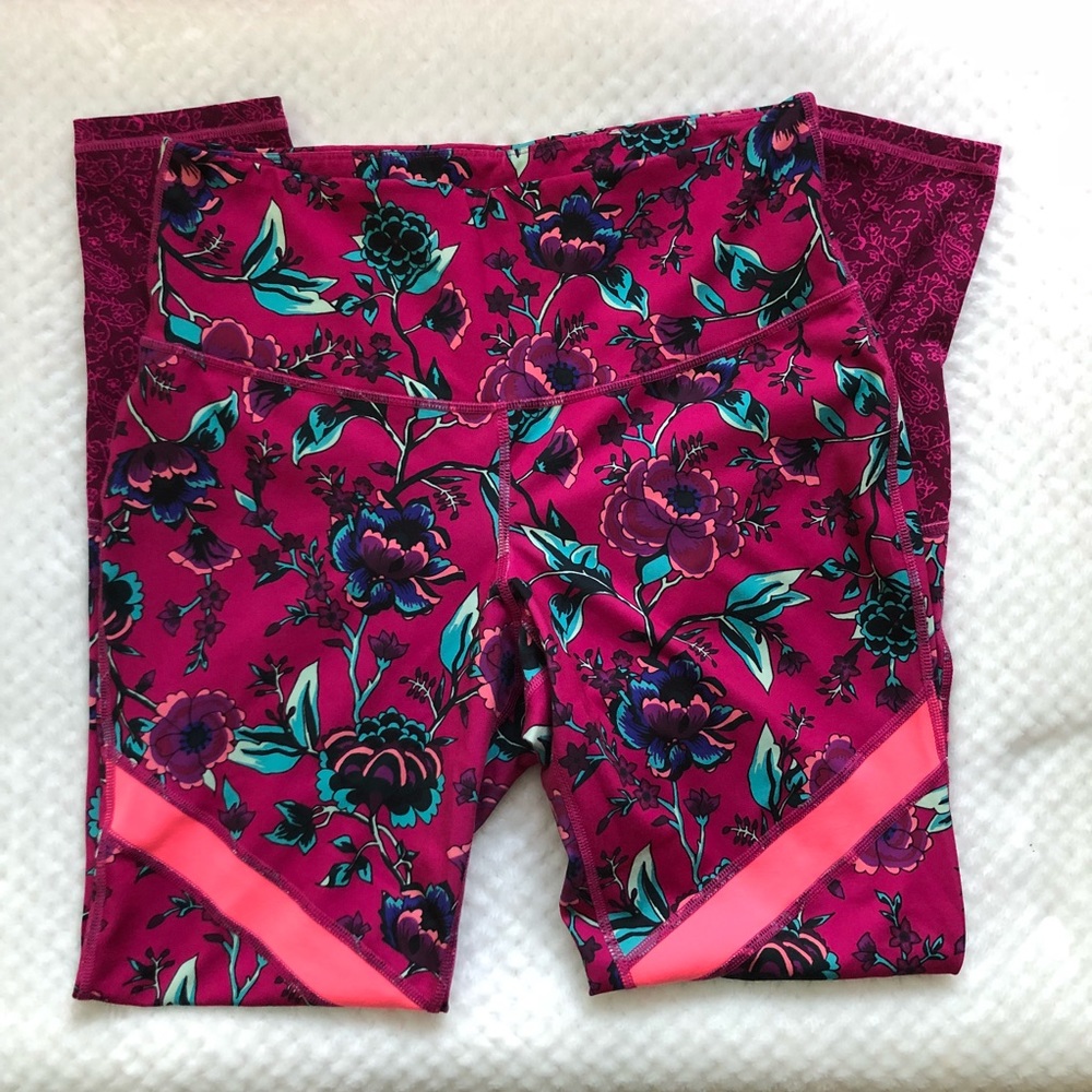 OLD NAVY Active Floral Full Length Leggings Large